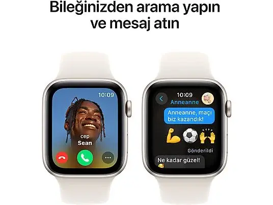 Apple Watch SE GPS 44mm Starlight Aluminium Case with Starlight Sport Band - M/L