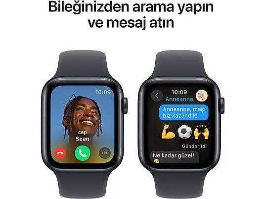 Apple Watch SE GPS 44mm Midnight Aluminium Case with Midnight Sport Band - S/M